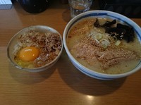 「塩ラーメン大盛＋玉子ごはん」@らーめん ふくのや 桶川店の写真