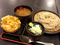 「朝食セットA(360円)にかき揚げ(クーポン)」@ゆで太郎 小松川店の写真