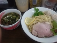 「【限定】冷し醤油つけ麺」@麺屋庄太 津久井浜店の写真