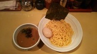 「つけ麺(醤油)(中)＋味玉」@つけ麺処 三ツ葉亭の写真