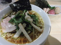 「特製鶏・煮干・蛤のトリプルSOBA」@むぎとオリーブ マーチエキュート神田万世橋店の写真