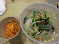 「あさりと青のり　塩つゆそば　　1100円」@ENGINEの写真