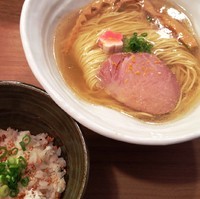 「鯛塩そば＋半鯛飯」@鯛塩そば 灯花 本店の写真