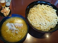 「つけガンジャ（イエロー、ハーフ＆ハーフ）￥830＋ビール」@UNDER GROUND RAMENの写真