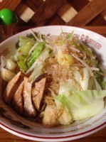 「限定 二郎系まぜそば900円野菜増し！」@風林火山の写真