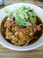 「そば（冷）230円+ジャンボゲソ140円」@一由そば 日暮里店の写真