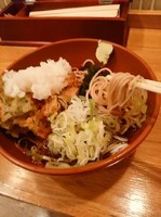 「満点そば（冷）390円」@六文そば 日暮里第1号店の写真