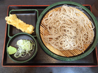 「もりそば(320円)＋イカ天(クーポン)」@ゆで太郎 神田橋店の写真