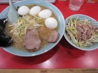 「かいざんラーメンセット（１０００円）＋ゆで卵４個」@かいざん 西船橋店の写真