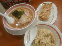 「醤油らーめん「司」ミックスセット950円」@幸楽苑 舎人店の写真