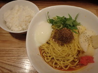 「スパイシーカレー汁無し担々麺大盛(800円)、ライス他」@汁なし担々麺 麻沙羅の写真