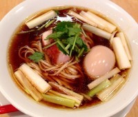 「地鶏南蛮そば　800円　味玉100円」@味噌の陣 Japanese Soba Noodles 蔦の写真