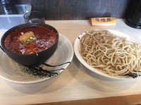 「どて辛つけ麺大盛、750円」@どてちんⅢの写真