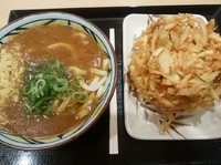 「カレーうどん(並盛)410円＆野菜かき揚げ130円」@丸亀製麺 イーサイト高崎店の写真
