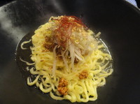 「汁なし黒担々麺　3辛」@金蠍の写真