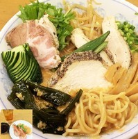 「鮟鱇肝味噌冷しＢ1500円　鮟肝と赤海老700円+α」@MENYA 食い味の道有楽の写真