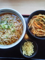 「かき揚げ丼セット（温・大盛無料）\520」@吉そば 代々木店の写真