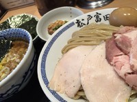 「濃厚特製つけ麺（大）、炙りバラチャーシュー、のり」@松戸富田製麺 ららぽーとTOKYO-BAY店の写真
