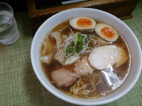 「醤油ワンタン麺」@麺や金時の写真