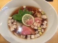 「鴨そば・細麺（900円）」@紫 くろ㐂の写真