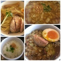 「カレーつけ麺（普通盛）＋半ライス」@麺処 ほん田 nijiの写真