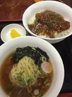 「豚上ロースカツ麻婆あんかけセット¥700」@宝珍楼の写真