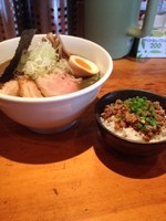 「喜元門ラーメン➕辛肉飯」@喜元門 つくばサイエンス通り店の写真