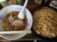 「醤油つけめん  太麺ダブル」@こしょうやの写真