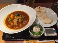 「ラムロースとごろごろ野菜のスープカレー(赤)+3辛」@スパイスピエロ 横浜鶴見店の写真