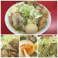 「ラーメン（並）780円 麺カタメ（ネギ・ニンニクW・肉玉W）」@ラーメン一心の写真