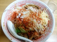 「赤まぜ（中盛、辛さマシ、ニンニク抜き）」@景勝軒 西片貝店の写真