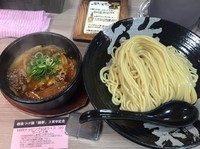 「ピリ辛カルビつけ麺 大盛」@越後つけ麺維新 大井町店の写真