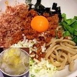台湾まぜラーメン＋天然氷のかき氷（レモン）