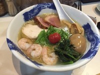 「プリプリ小海老と鴨の薫製の冷やし塩ラーメン¥830」@麺屋 扇 SENの写真
