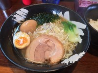 「零＋味玉＋サービスライス（価格￥640＋￥100）」@こくまろ鶏らーめん 久久の写真