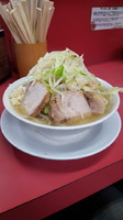 「大ラーメン(カタメ、ヤサイアブラ、ニンニク少し)」@ラーメン二郎 大宮店の写真