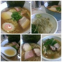 「[気まぐれ限定]カリプソ中華そば＋〆の茶漬け」@中華そば 四つ葉の写真