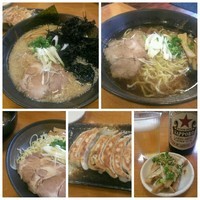 「こってり特製ラーメン+(家族:ラーメン、つけ麺)」@らーめんかんのの写真
