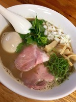 「【1日限定25食】特濃アジ煮干そば￥800」@中華そば よしかわの写真