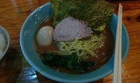「卵ラーメン(並)　ごはん(並)」@横浜ラーメン 武蔵家 大井町店の写真