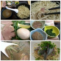 「[限定]冷やし煮干しつけそば濃い目＋いわしそば」@中華そば よしかわの写真