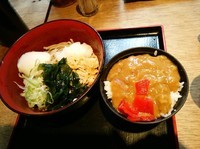 「朝定食カレー350円」@蕎麦 さだはる 西新橋店の写真