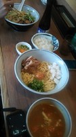 「限定 トマボナーラ・カレーグラタン風つけ汁・追いごはん付き」@麺家 Shumen Doushiの写真