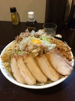 「大豚ラーメン、汁無し、麺増し600g」@豚星。の写真