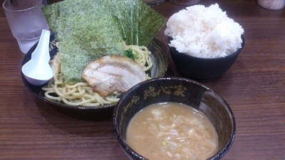 「ゆず魂心つけ麺＋ライス･海苔(サービス)」@横浜家系らーめん 魂心家 藤沢店の写真