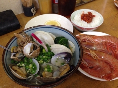 「文月の一杯 貝汁潮冷し蕎麦＋α」@MENYA 食い味の道有楽の写真