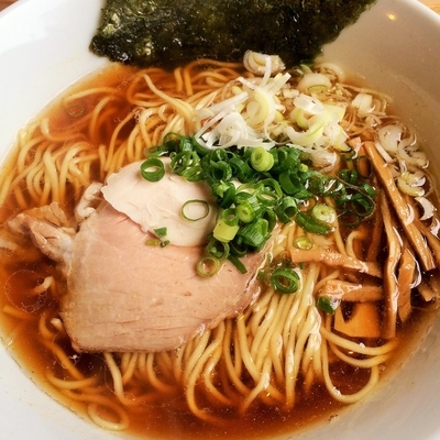 「魚介中華そば（追いがつお）800円」@中華蕎麦 はざまの写真