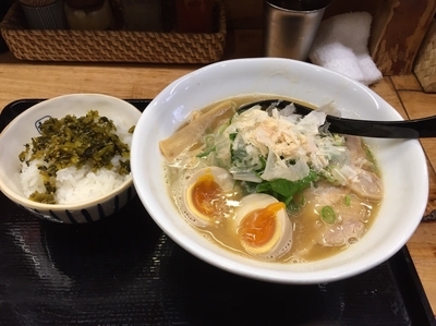 「Wラーメン＋高菜ご飯」@麺Life拓の写真