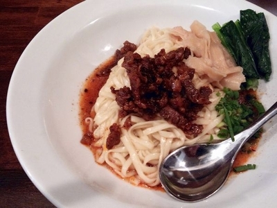 「もこしのまぜ麺（辛）」@麺道はなもこしの写真
