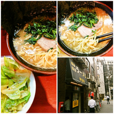 「醤油ラーメン（アブラ少な目）+キャベツ　800円」@横浜家系 神田家の写真